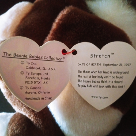 **Rare TY Beenie Baby, "Stretch" the Ostrich - Picture 2 of 8